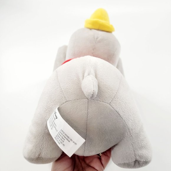 Disney Classic Dumbo Elephant Stuffed Animal with Yellow Hat Gray Plush 12" - Picture 6 of 10